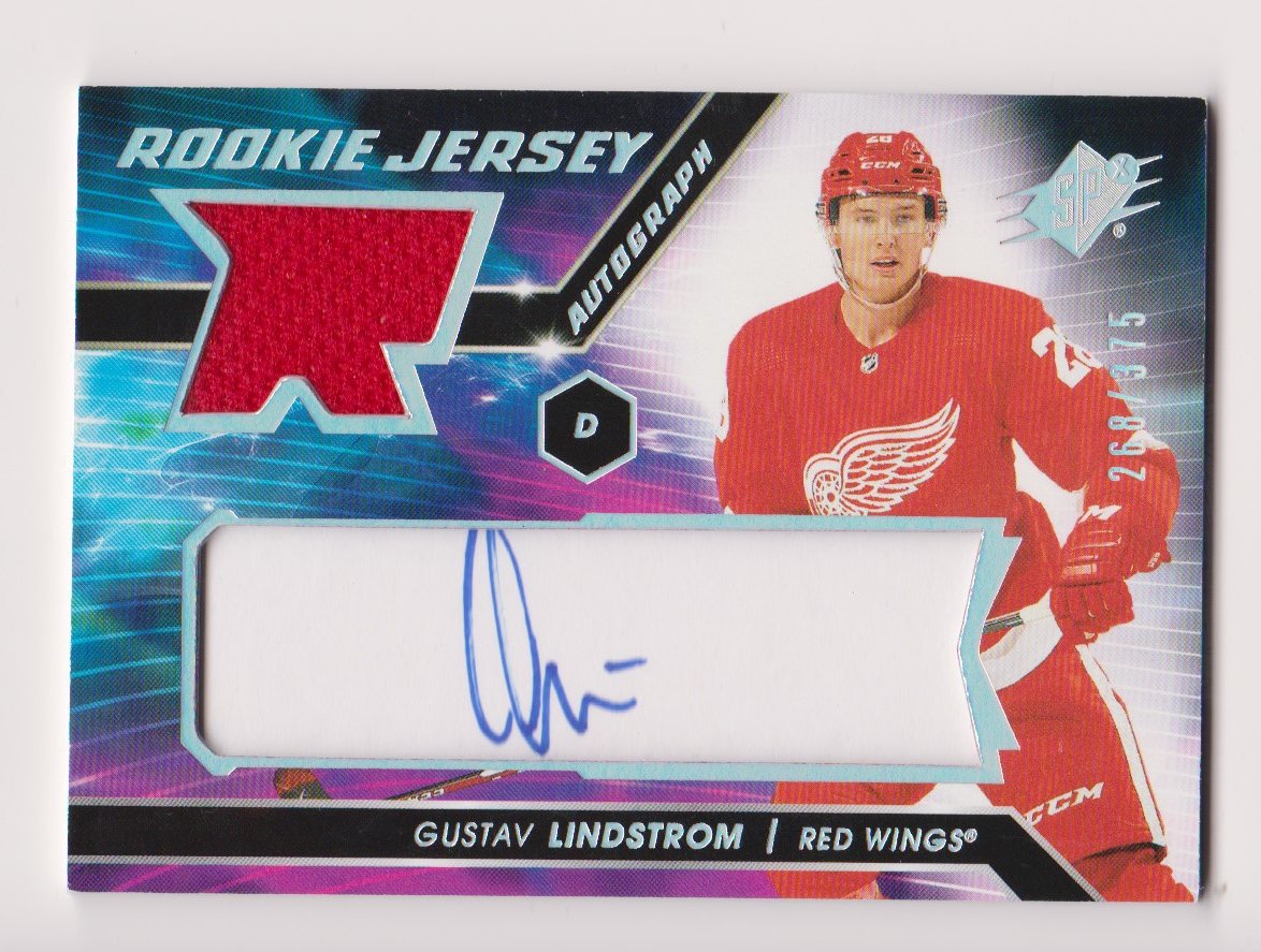 2020-21 SPx Rookie Jersey Autographs #GL Gustav Lindstrom (image for) 2020-21 SPx Rookie Jersey Autographs #GL Gustav Lindstrom